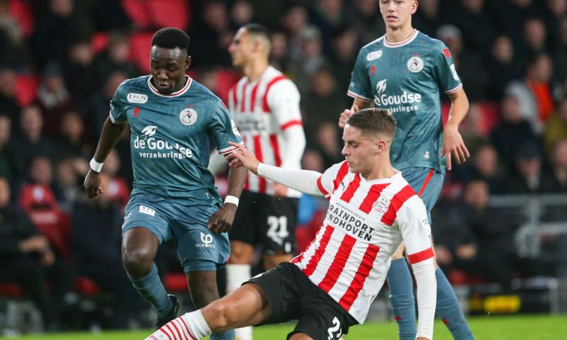 PSV heeft met 0-0 gelijk gespeeld tegen Sparta Rotterdam