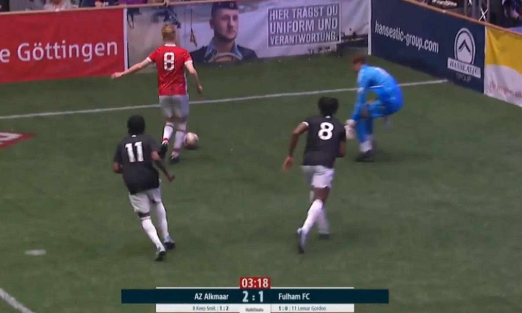 Kees Smit maakte een slim doelpunt voor AZ tijdens een vijf-tegen-vijf-toernooi
