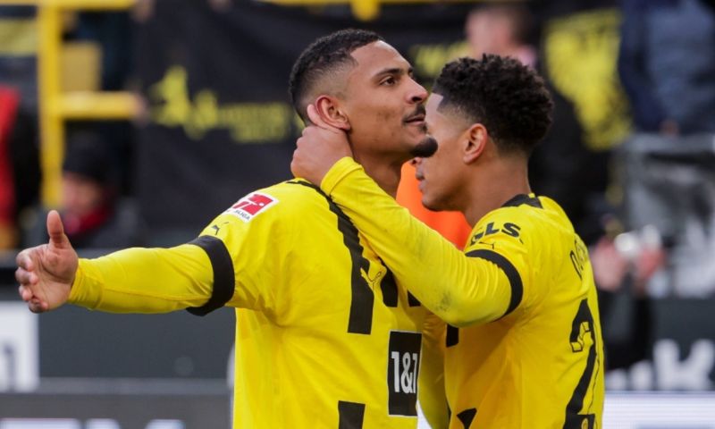 Sebastien Haller maakte zijn eerste Bundesliga treffer voor Borussia Dortmund