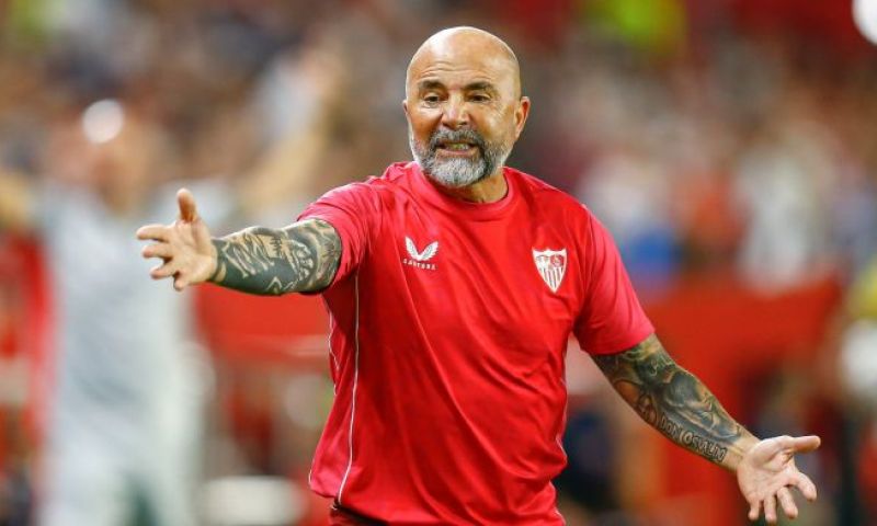 Jorge Sampaoli staat met Sevilla in de Europa League tegen PSV