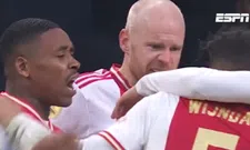 Thumbnail for article: Vriendelijk tikje: Wijndal slaat Bergwijn op het achterhoofd tijdens het juichen