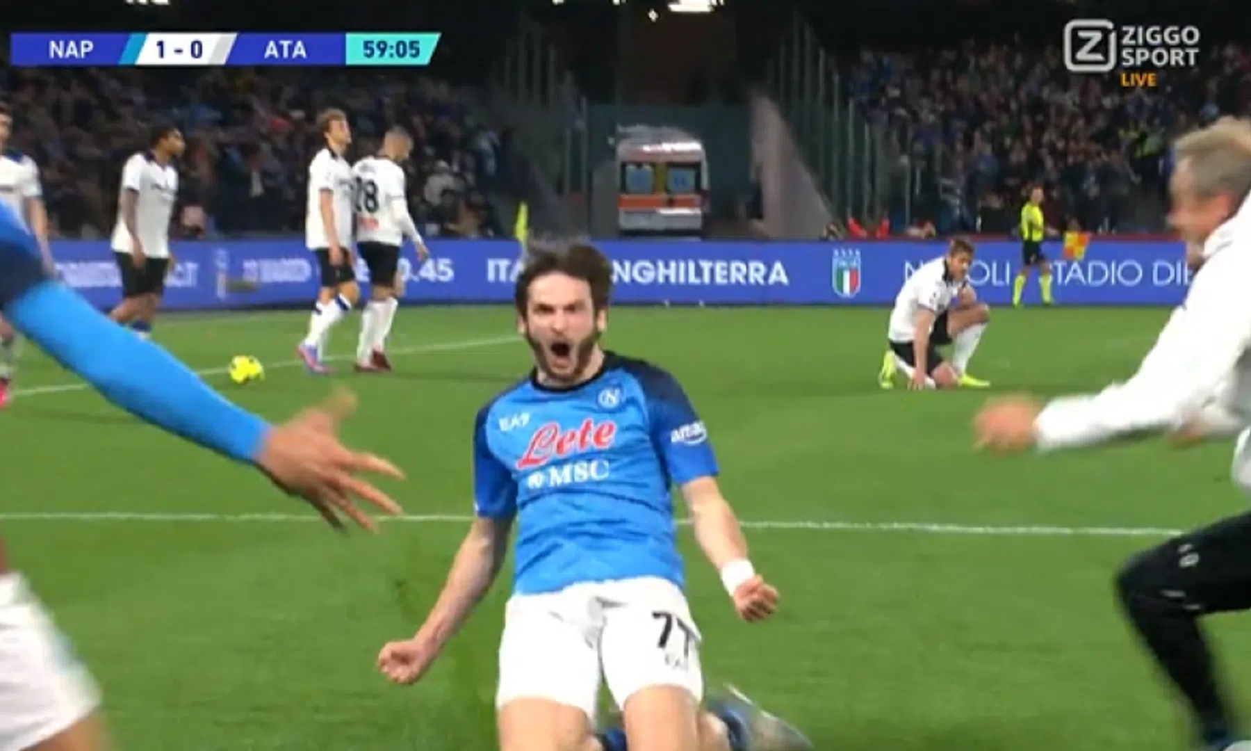 kvaratskhelia schiet napoli na heerlijke solo op voorsprong tegen Atalanta