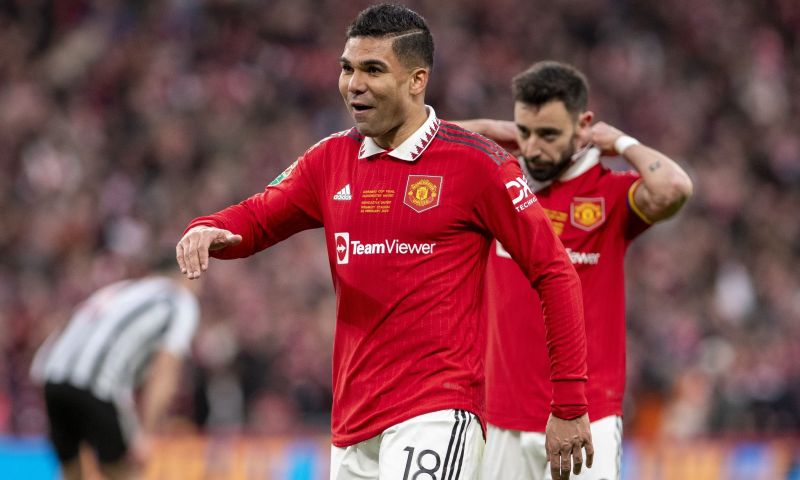 Casemiro is vier wedstrijden geschorst voor Manchester United