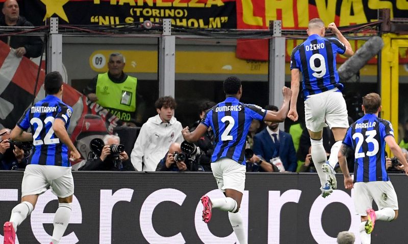 Inter dicht bij bereiken finale na zege op AC Milan