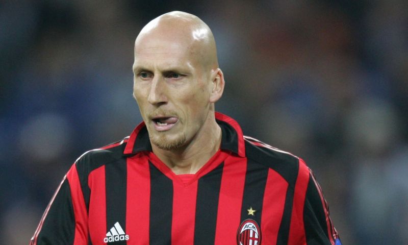 Jaap Stam speelde met AC Milan in de Champions League tegen Internazionale