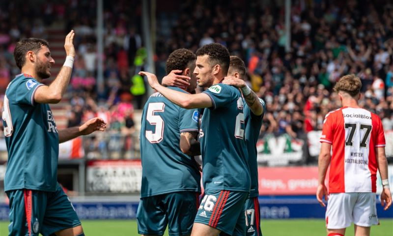 Feyenoord houdt zicht op puntenrecord na zege, Emmen de nacompetitie in