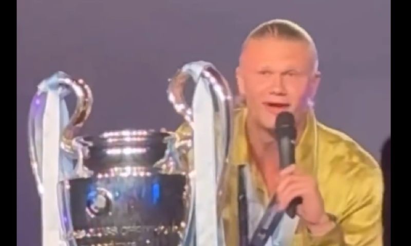 Van alle markten thuis: Haaland pakt de microfoon en viert feest
