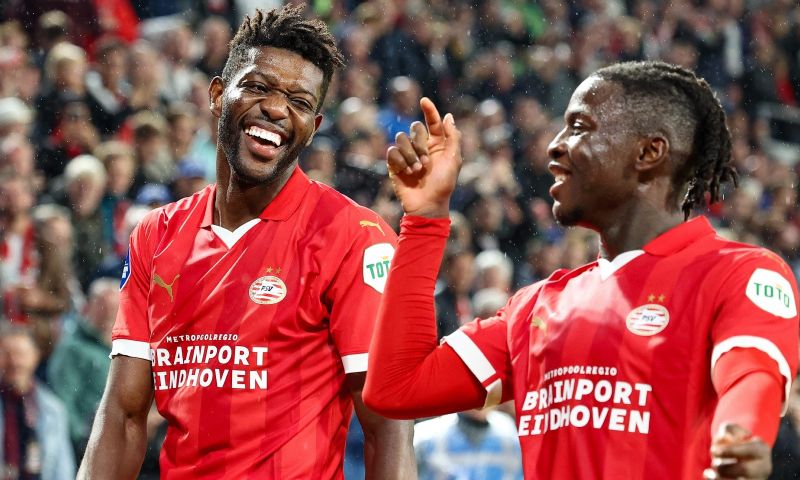 PSV heeft Sturm Graz met ruime cijfers verslagen