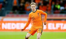 Thumbnail for article:  Vermoedelijke opstelling Oranje: De Jong kijkt naar Simons, basisplaats De Ligt  