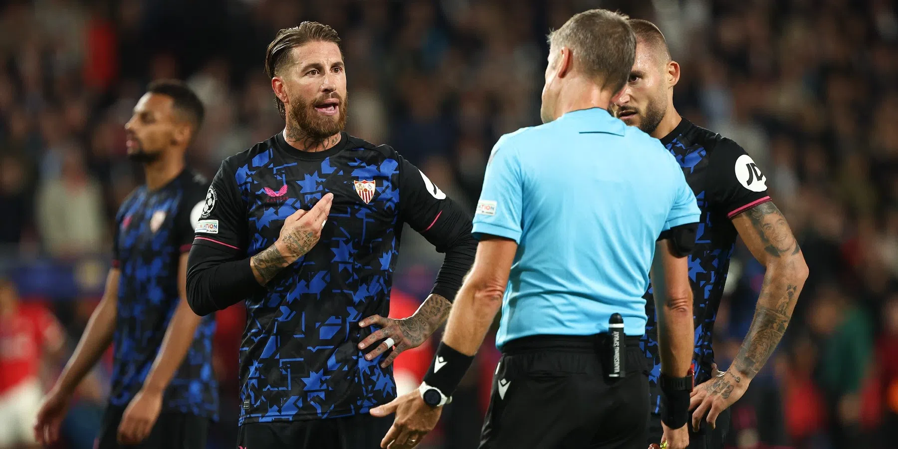 Sergio Ramos was woest op arbiter Daniele Orsato na het gelijke spel bij PSV