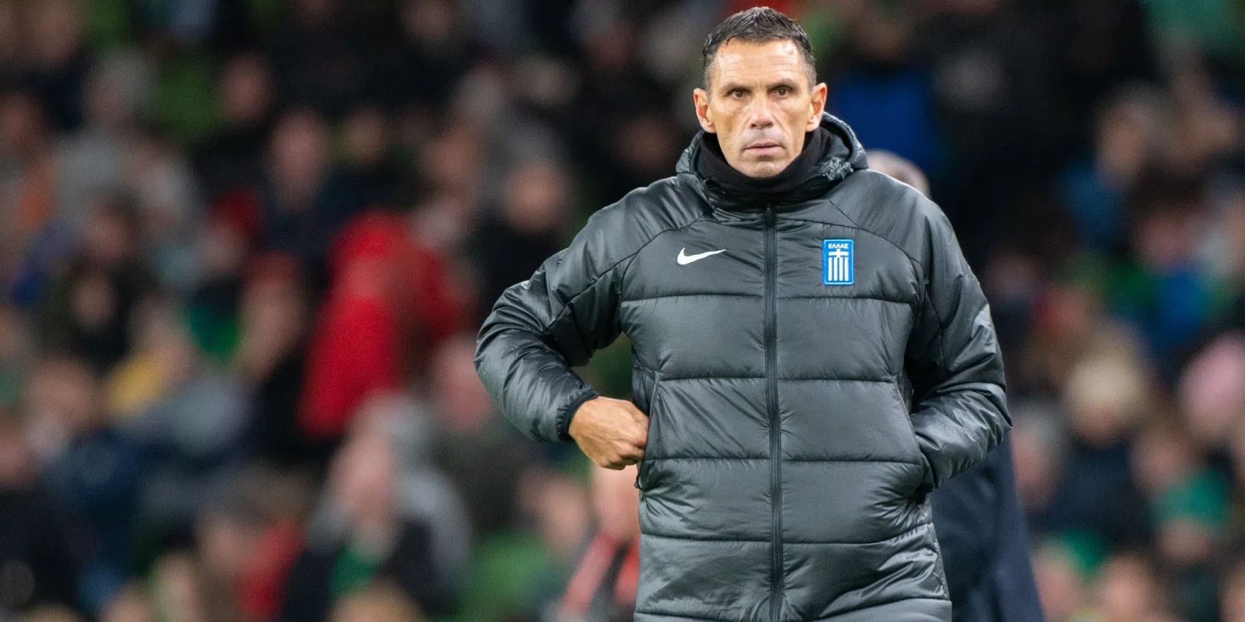 De Griekse bondscoach Gustavo Poyet kan niet geloven waar Griekenland nu staat