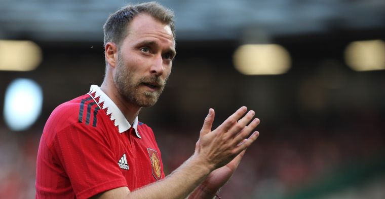 Christian Eriksen is een maand afwezig bij Manchester United met een knieblessure