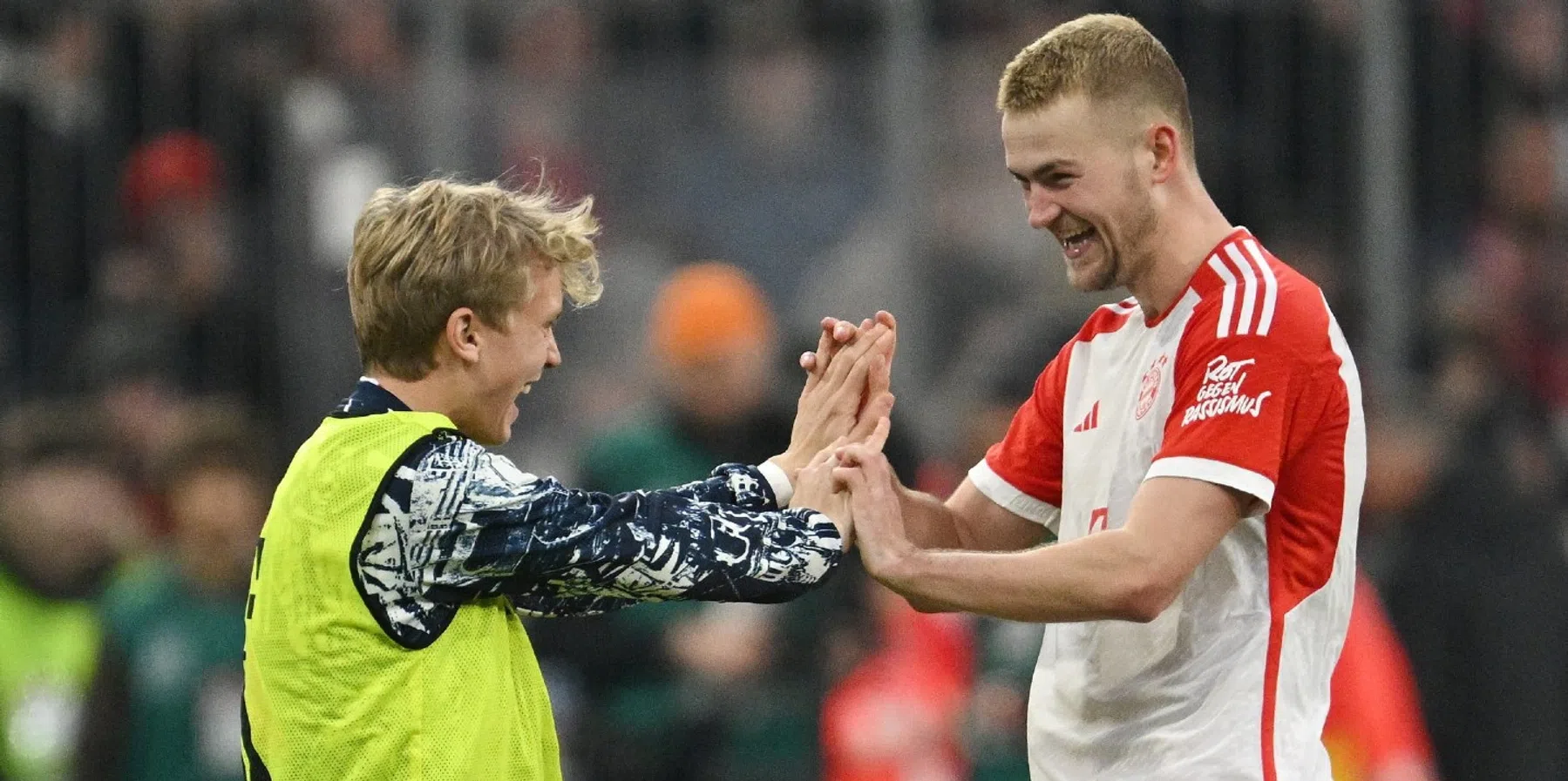 Waarom Matthijs de Ligt zijn doelpunt samen met Bayern-collega Krätzig vierde