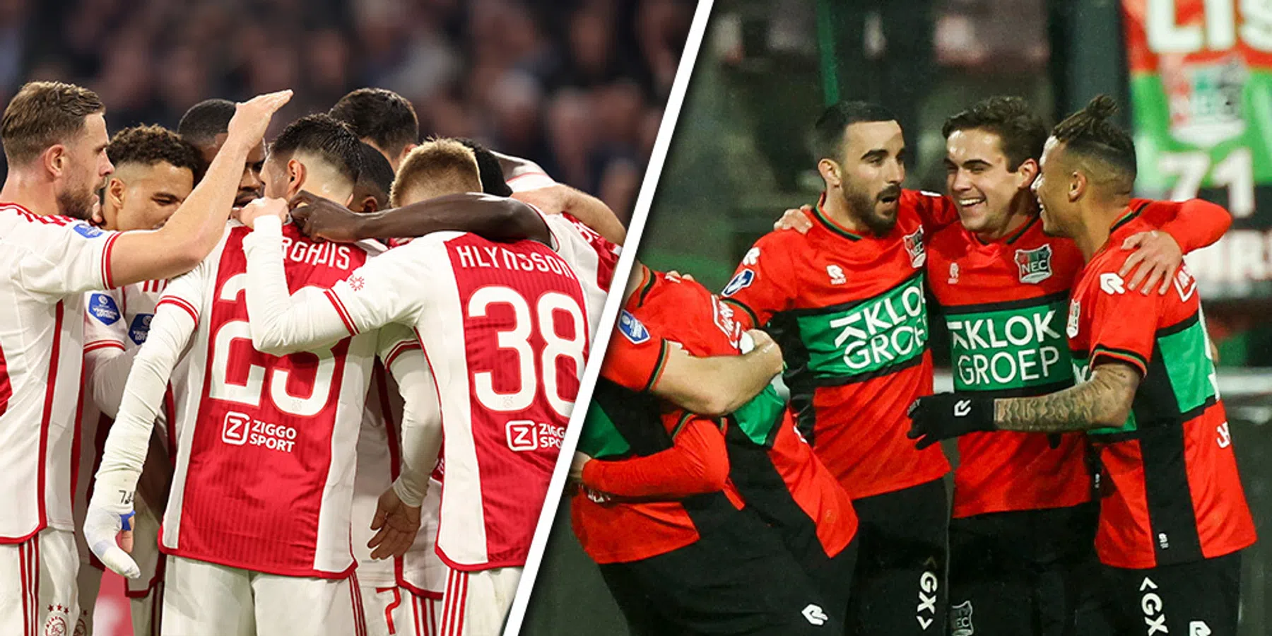 Waar en hoe laat wordt het Eredivisie-duel Ajax - NEC uitgezonden?