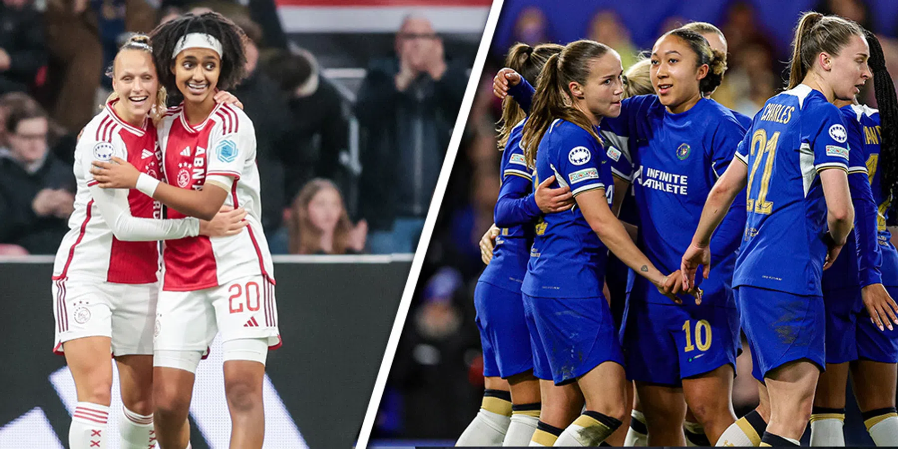 Waar en hoe laat wordt Ajax Vrouwen - Chelsea in de Champions League uitgezonden?