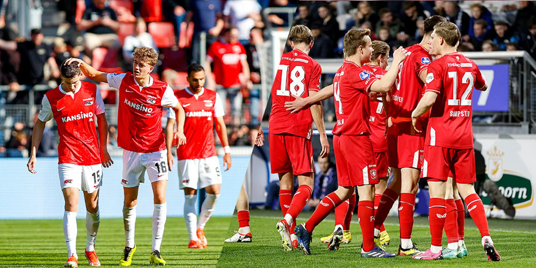 Wat gebeurt er wanneer FC Twente en AZ op alle fronten én onderling gelijk staan? 