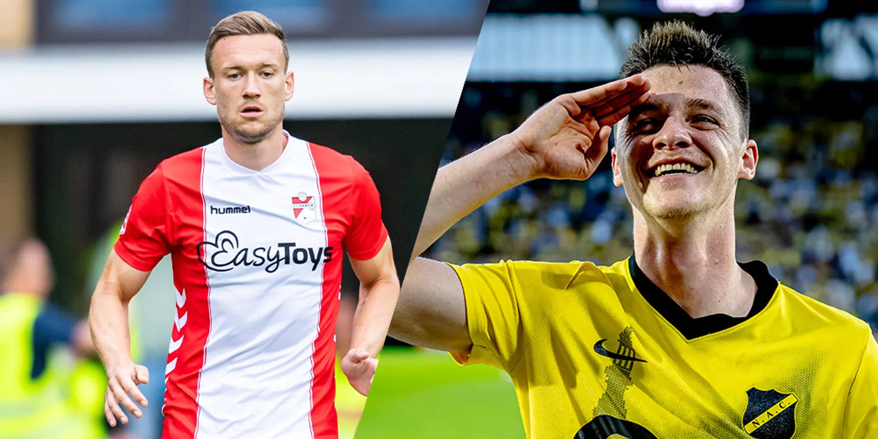 Waar en hoe laat wordt de Eredivisie play-off tussen Emmen en NACuitgezonden?