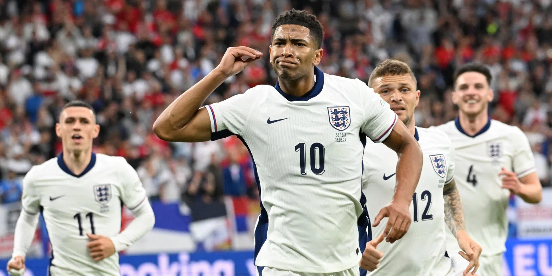 Engeland overtuigt weinig: vroege goal Bellingham genoeg voor zege op Servië