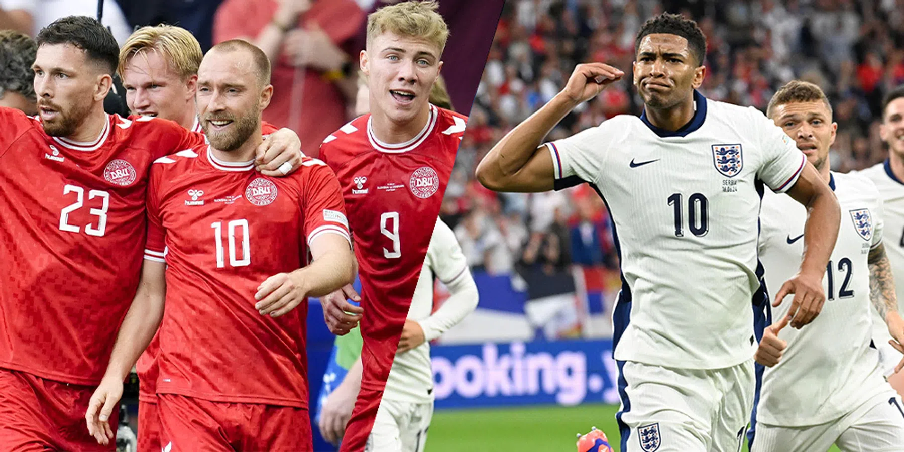 Slechts één wijziging: dit zijn de opstellingen van Engeland en Denemarken