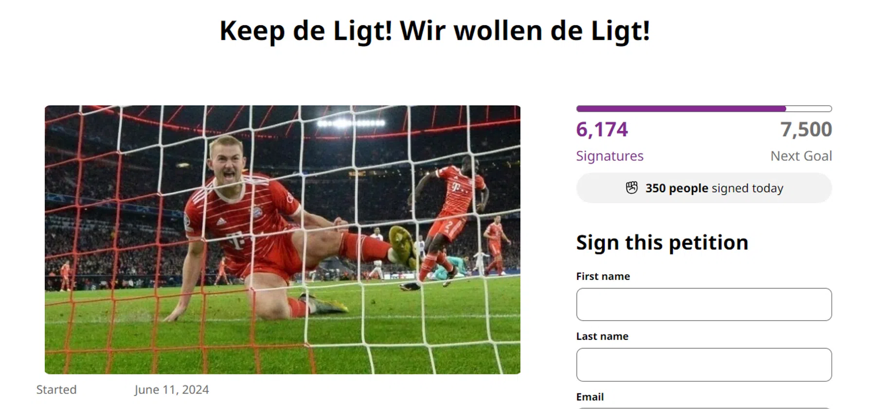 Fans van Bayern München zijn een petitie gestart om De Ligt bij de club te houden