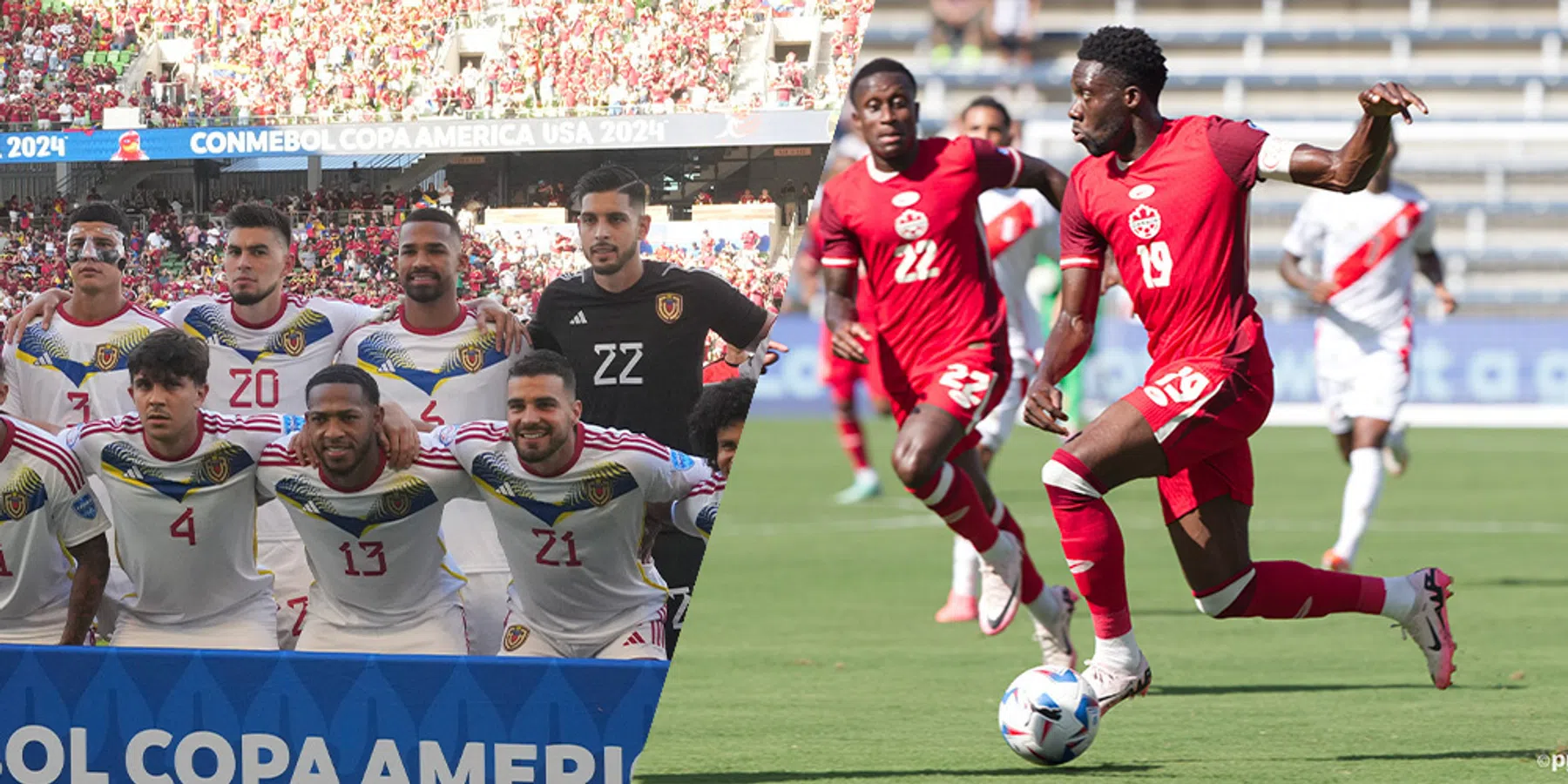 Waar en hoe laat wordt Venezuela - Canada in de Copa América uitgezonden?