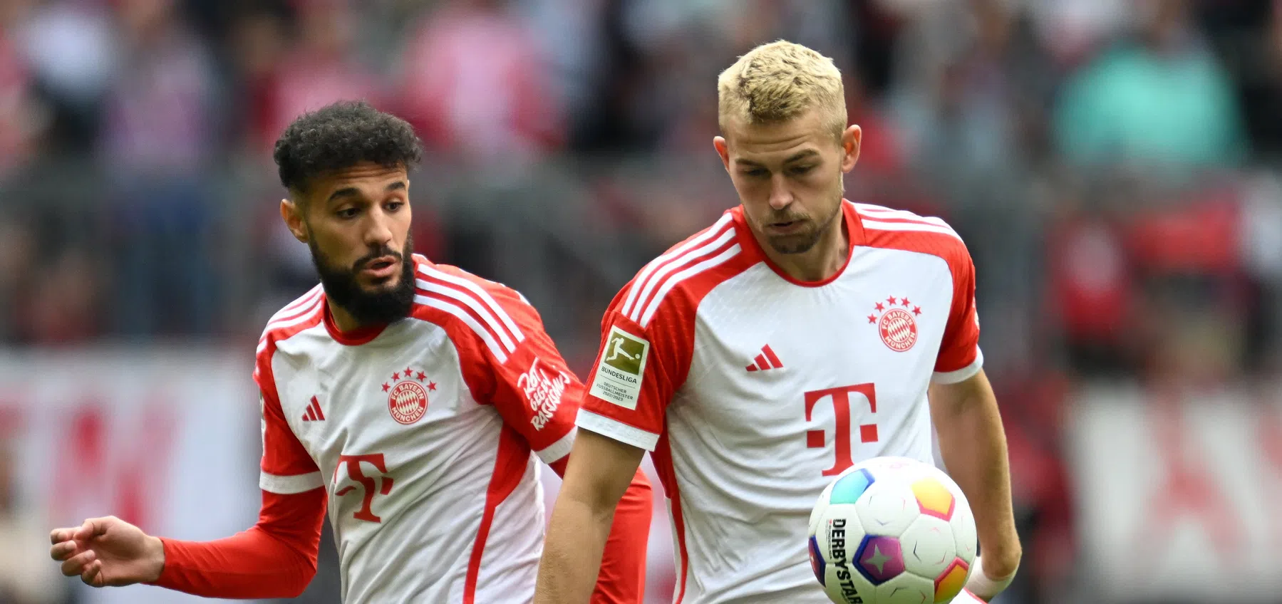 Noussair Mazraoui en Matthijs de Ligt gespot op training