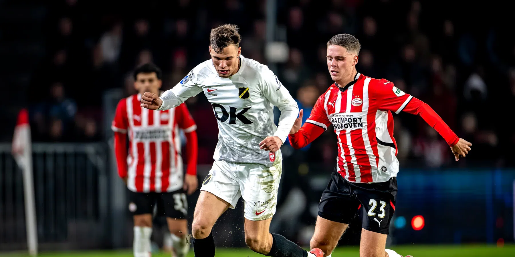 PSV komt achterstand te boven en wint zeer moeizame wedstrijd tegen dapper NAC