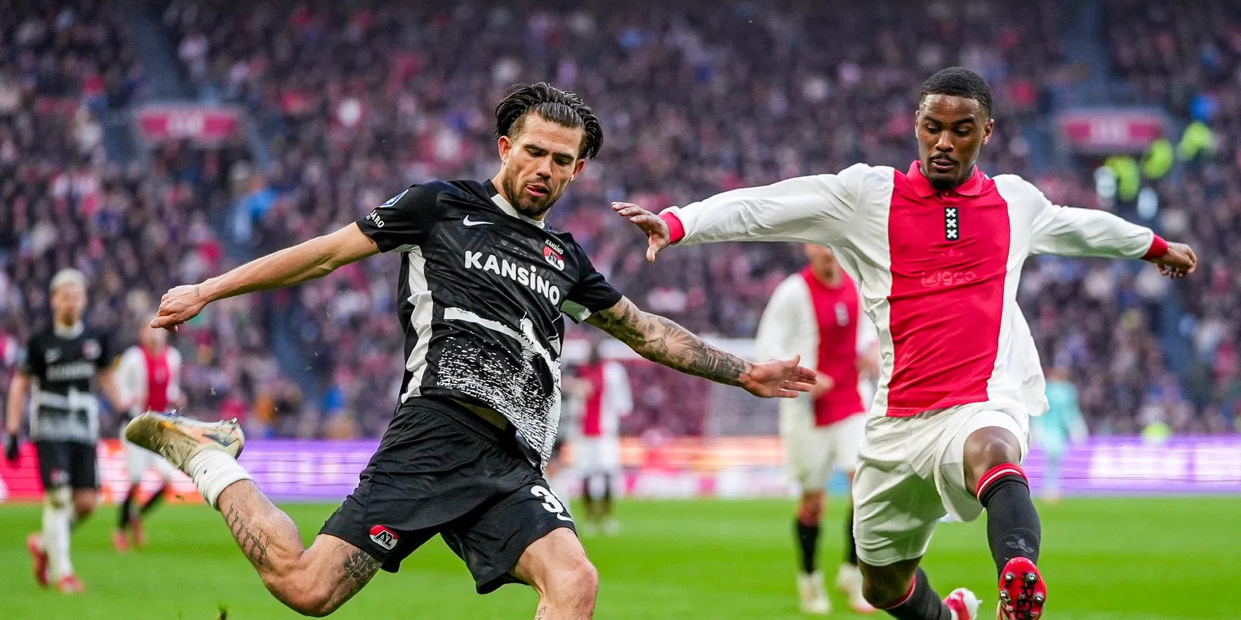 Ajax komt niet verder dan gelijkspel in boeiend, hectisch duel met angstgegner AZ