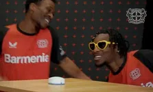 Frimpong zingt Shakira-nummer met gele bril bij Leverkusen: 'My hips don't lie'