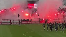 Laatste training voor Klassieker: Feyenoord-fans zetten Varkenoord in vuur en vlam