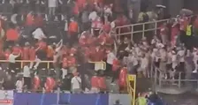 Thumbnail for article: Bizarre beelden: fans Georgië en Turkije op de vuist in Signal Iduna Park
